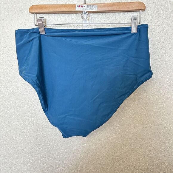 Cupshe Dark Teal NWT Bikini Bottoms 2x Plus Size Green Brief Boy Swimsuit - Picture 5 of 5